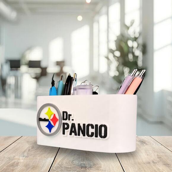 Personalized Pittsburgh Steelers Desk Organizer, Steelers Office Decor - Picture 6 of 10